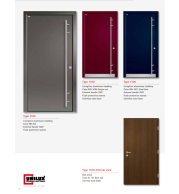 Type 1100 LivingLine – UNILUX Aluminium Clad Wood Entrance Door, Flush Panel, Custom RAL Colors, Premium Oak or Pine Interior, Energy Efficient & Secure, German Quality Residential Front Door
